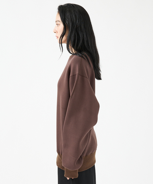 FORTUNA HOMME（フォルトゥナオム）の「【FORTUNA/フォルトゥナ】TECH SWEAT CREW NECK /トロミ鹿子ダンボールプルオーバースウェット【WEB限定】（スウェット・メンズ・ブラック/ブラウン/グリーン・M/L）」の8枚目の写真