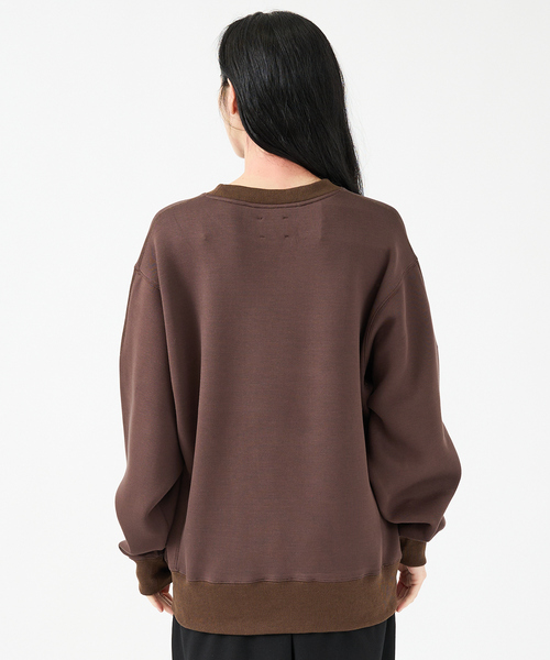 FORTUNA HOMME（フォルトゥナオム）の「【FORTUNA/フォルトゥナ】TECH SWEAT CREW NECK /トロミ鹿子ダンボールプルオーバースウェット【WEB限定】（スウェット・メンズ・ブラック/ブラウン/グリーン・M/L）」の9枚目の写真