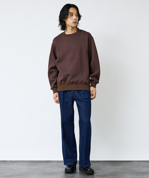 FORTUNA HOMME（フォルトゥナオム）の「【FORTUNA/フォルトゥナ】TECH SWEAT CREW NECK /トロミ鹿子ダンボールプルオーバースウェット【WEB限定】（スウェット・メンズ・ブラック/ブラウン/グリーン・M/L）」の20枚目の写真