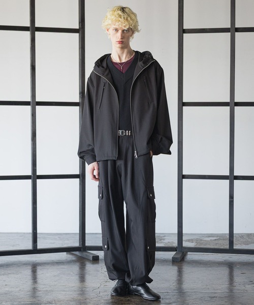 HARE(ハレ)の「【SET UP対応】ルーズラインフードブルゾン(HARE)(ブルゾン・メンズ・ブルー/グレー/ブラック・MEDIUM/SMALL)」の7枚目の写真