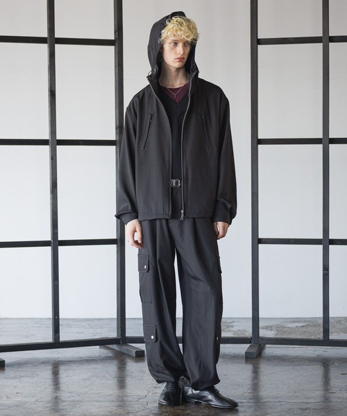 HARE(ハレ)の「【SET UP対応】ルーズラインフードブルゾン(HARE)(ブルゾン・メンズ・ブルー/グレー/ブラック・MEDIUM/SMALL)」の8枚目の写真