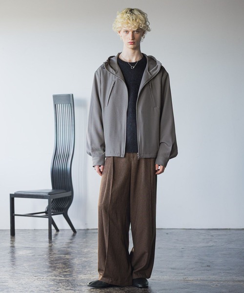 セール】【SET UP対応】ルーズラインフードブルゾン(HARE)（ブルゾン