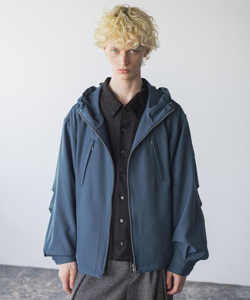 セール】【SET UP対応】ルーズラインフードブルゾン(HARE)（ブルゾン