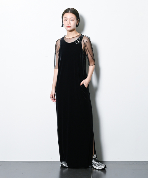 CITYSHOP(シティーショップ)の「VELOUR AMESLI DRESS:ワンピース(ワンピース・レディース・ブラック・38/36)」の12枚目の写真