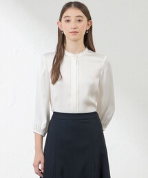 amaca | ブライトストレッチフロントタックブラウス(シャツ/ブラウス)
