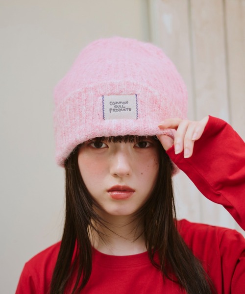 common gull products.（コモンガルプロダクツ）の「記憶の中のガルニット帽（ニットキャップ/ビーニー・レディース・グレー系/レッド系/ピンク系/イエロー系/ブルー系/ダークネイビー・フリー）」の8枚目の写真