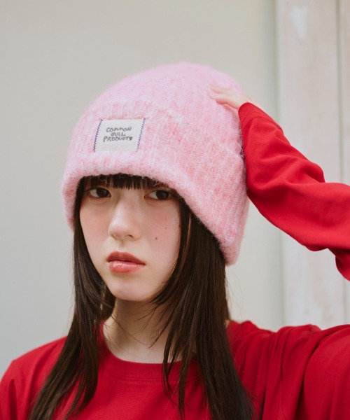 common gull products.（コモンガルプロダクツ）の「記憶の中のガルニット帽（ニットキャップ/ビーニー・レディース・グレー系/レッド系/ピンク系/イエロー系/ブルー系/ダークネイビー・フリー）」の10枚目の写真