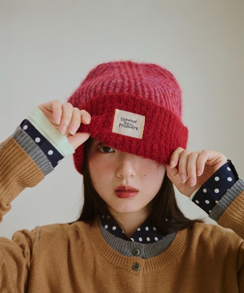 common gull products 記憶の中のガル　ニット帽　ピンク common gull products. ニット帽 ニットキャップ 記憶の中の