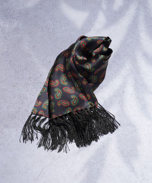 ZIP FIVE（ジップファイブ）の「老舗英国ブランド TOOTAL 100% ピュアシルクスカーフ（バンダナ/スカーフ・メンズ・スカイブルー/ピンク/グリーン/その他/マルチ/マスタード/レッド系/レッド系1/レッド系3/レッド系4/オレンジ系/ブラック系4/ブラウン系/ブルー系/ブルー系1/ブルー系2/パープル系/ナチュラル/アクア/イエロー系その他2/ブラック系1/ブラック系2/ブラック系3/ホワイト系・FREE）」の4枚目の写真