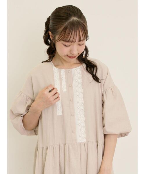 セール】【WEB限定】胸元レースワンピース（ワンピース