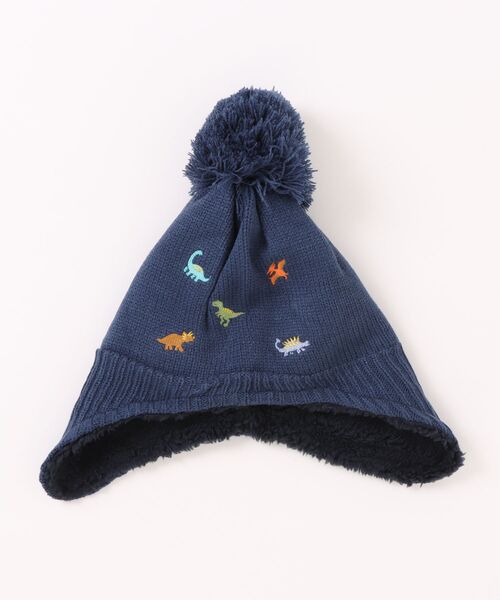 セール】恐竜刺繍ニット帽（ニットキャップ/ビーニー）｜Kids Foret