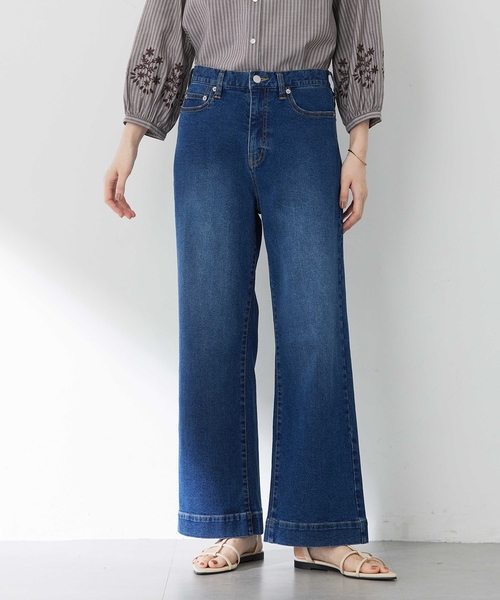 Petit Honfleur(プチオンフルール)の「【撥水】ストレッチバギーデニムパンツ(その他パンツ・レディース・ブルー/ネイビー・61/64/67)」の4枚目の写真