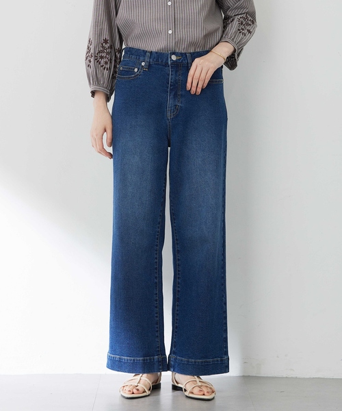 Petit Honfleur(プチオンフルール)の「【撥水】ストレッチバギーデニムパンツ(その他パンツ・レディース・ブルー/ネイビー・61/64/67)」の5枚目の写真