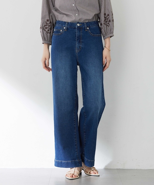 Petit Honfleur(プチオンフルール)の「【撥水】ストレッチバギーデニムパンツ(その他パンツ・レディース・ブルー/ネイビー・61/64/67)」の6枚目の写真