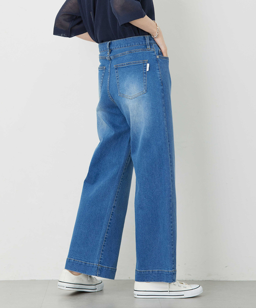 Petit Honfleur(プチオンフルール)の「【撥水】ストレッチバギーデニムパンツ(その他パンツ・レディース・ブルー/ネイビー・61/64/67)」の8枚目の写真