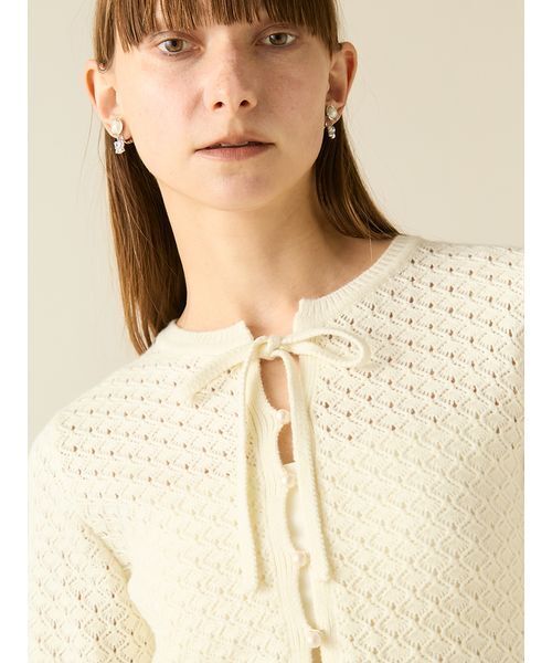 セール】エコファートリムカーディガン（カーディガン/ボレロ