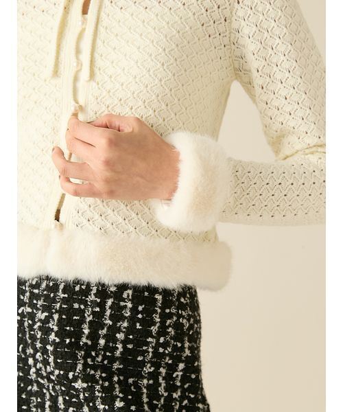 セール】エコファートリムカーディガン（カーディガン/ボレロ