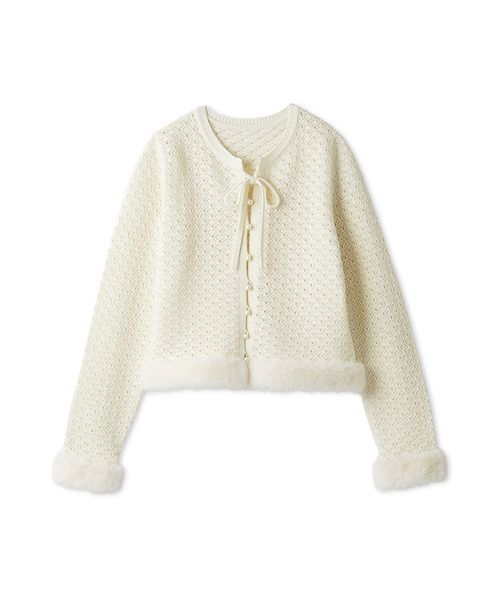 セール】エコファートリムカーディガン（カーディガン/ボレロ