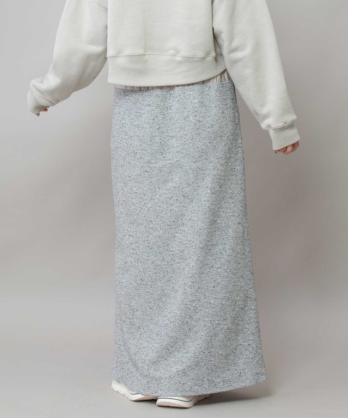 Munich(ミューニック)の「ツイード×ヴィンテージサテンマキシスカート(スカート・レディース・ブラック/グレー/オフホワイト・S)」の5枚目の写真