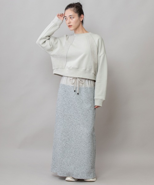 Munich(ミューニック)の「ツイード×ヴィンテージサテンマキシスカート(スカート・レディース・ブラック/グレー/オフホワイト・S)」の8枚目の写真