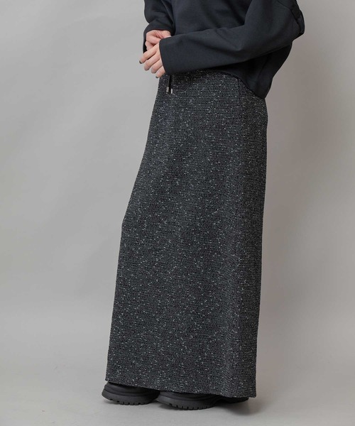 Munich(ミューニック)の「ツイード×ヴィンテージサテンマキシスカート(スカート・レディース・ブラック/グレー/オフホワイト・S)」の10枚目の写真