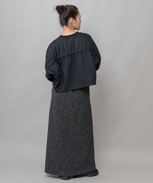 Munich(ミューニック)の「ツイード×ヴィンテージサテンマキシスカート(スカート・レディース・ブラック/グレー/オフホワイト・S)」の12枚目の写真