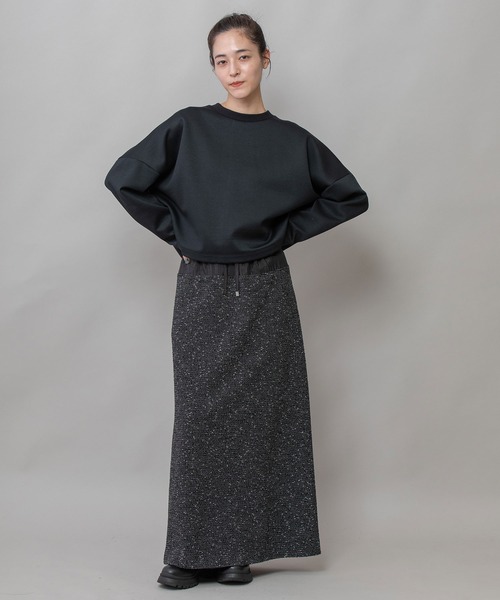 Munich(ミューニック)の「ツイード×ヴィンテージサテンマキシスカート(スカート・レディース・ブラック/グレー/オフホワイト・S)」の14枚目の写真