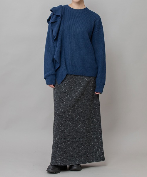 Munich(ミューニック)の「ツイード×ヴィンテージサテンマキシスカート(スカート・レディース・ブラック/グレー/オフホワイト・S)」の15枚目の写真