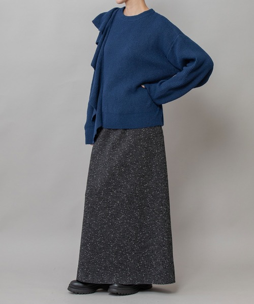 Munich(ミューニック)の「ツイード×ヴィンテージサテンマキシスカート(スカート・レディース・ブラック/グレー/オフホワイト・S)」の16枚目の写真