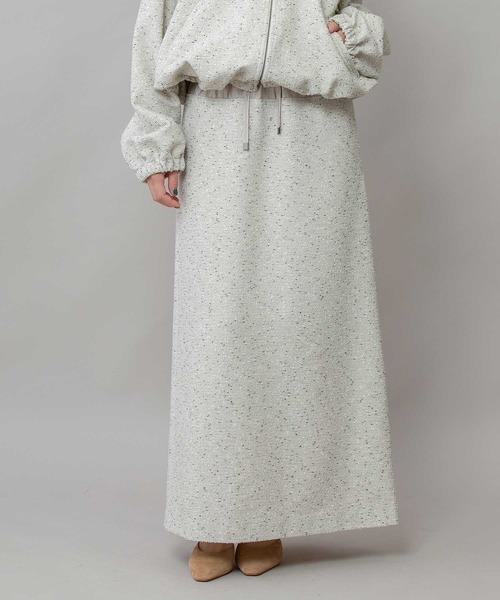 Munich(ミューニック)の「ツイード×ヴィンテージサテンマキシスカート(スカート・レディース・ブラック/グレー/オフホワイト・S)」の17枚目の写真