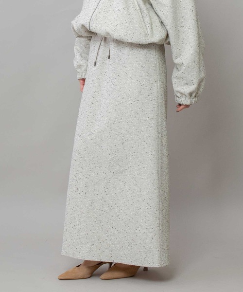 Munich(ミューニック)の「ツイード×ヴィンテージサテンマキシスカート(スカート・レディース・ブラック/グレー/オフホワイト・S)」の18枚目の写真