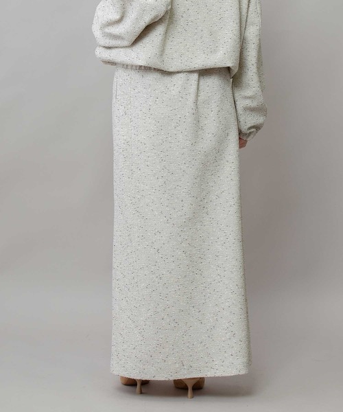 Munich(ミューニック)の「ツイード×ヴィンテージサテンマキシスカート(スカート・レディース・ブラック/グレー/オフホワイト・S)」の19枚目の写真