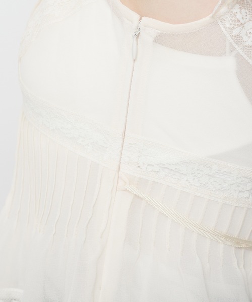 ME COUTURE（ミークチュール）の「シフォンレースピンタックブラウス（シャツ/ブラウス・レディース・アイボリー/ピンク・FREE）」の21枚目の写真