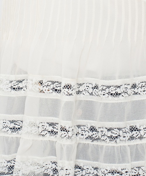 ME COUTURE（ミークチュール）の「シフォンレースピンタックブラウス（シャツ/ブラウス・レディース・アイボリー/ピンク・FREE）」の22枚目の写真