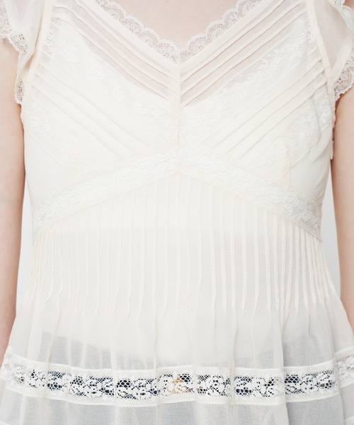ME COUTURE（ミークチュール）の「シフォンレースピンタックブラウス（シャツ/ブラウス・レディース・アイボリー/ピンク・FREE）」の18枚目の写真