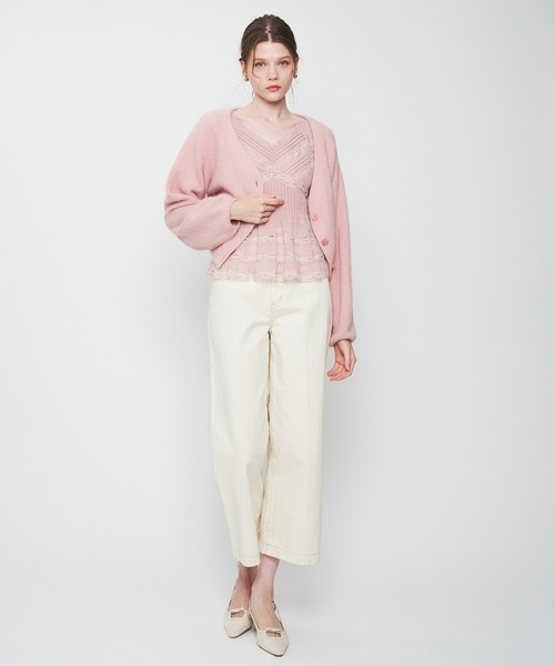 ME COUTURE（ミークチュール）の「シフォンレースピンタックブラウス（シャツ/ブラウス・レディース・アイボリー/ピンク・FREE）」の8枚目の写真