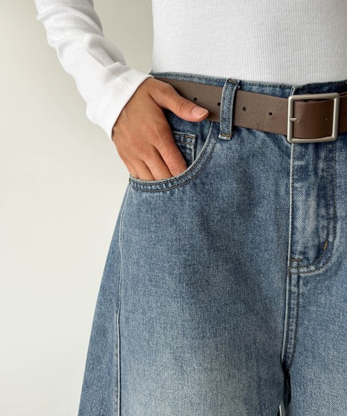 CANAL JEAN（キャナルジーン）の「El mar　ツイルキュロットパンツ（デニムパンツ・レディース・インディゴブルー/ブラウン/ブラック・SMALL/MEDIUM/LARGE）」の11枚目の写真