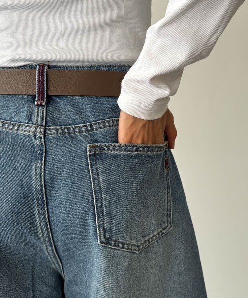 CANAL JEAN（キャナルジーン）の「El mar　ツイルキュロットパンツ（デニムパンツ・レディース・インディゴブルー/ブラウン/ブラック・SMALL/MEDIUM/LARGE）」の12枚目の写真