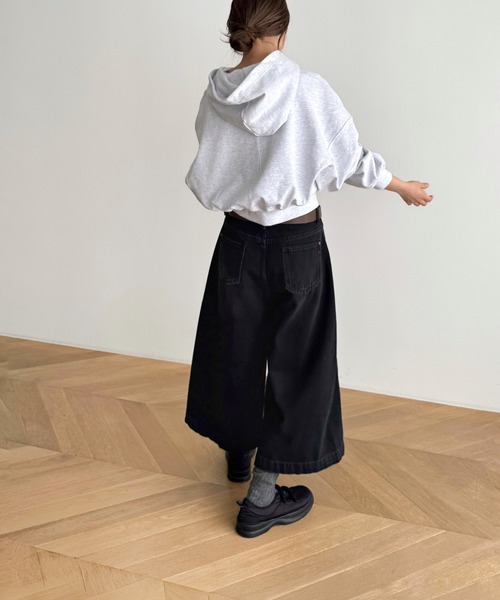 CANAL JEAN（キャナルジーン）の「El mar　ツイルキュロットパンツ（デニムパンツ・レディース・インディゴブルー/ブラウン/ブラック・SMALL/MEDIUM/LARGE）」の21枚目の写真