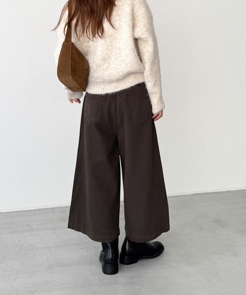 CANAL JEAN（キャナルジーン）の「El mar　ツイルキュロットパンツ（デニムパンツ・レディース・インディゴブルー/ブラウン/ブラック・SMALL/MEDIUM/LARGE）」の18枚目の写真