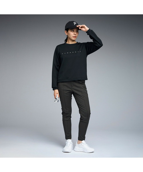 PUMA(プーマ)の「PUMA プーマ ウィメンズ ゴルフ PB クルーネック プルオーバー(スウェット・レディース・ブラック/アッシュ・MEDIUM/LARGE/X-LARGE/SMALL)」の8枚目の写真