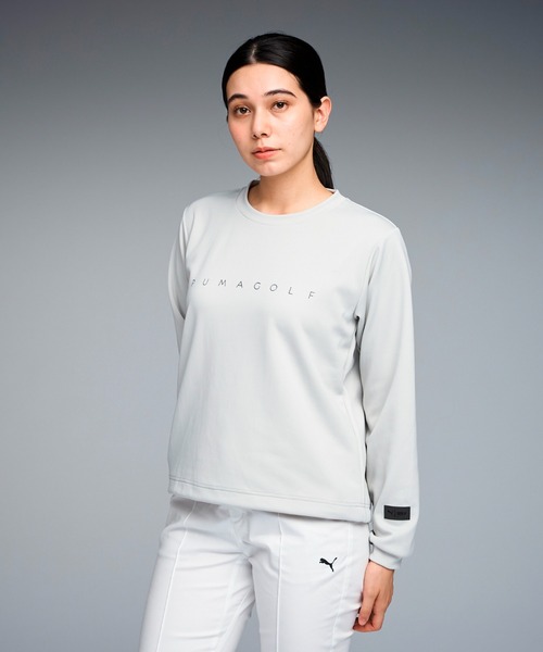 PUMA(プーマ)の「PUMA プーマ ウィメンズ ゴルフ PB クルーネック プルオーバー(スウェット・レディース・ブラック/アッシュ・MEDIUM/LARGE/X-LARGE/SMALL)」の2枚目の写真