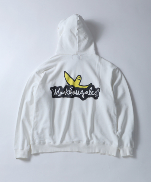 Mark Gonzales（マーク・ゴンザレス）の「MARK GONZALES / マークゴンザレス フードパーカー（パーカー・メンズ・ネイビー/ブラック/チャコールグレー/ホワイト・MEDIUM/LARGE）」の2枚目の写真