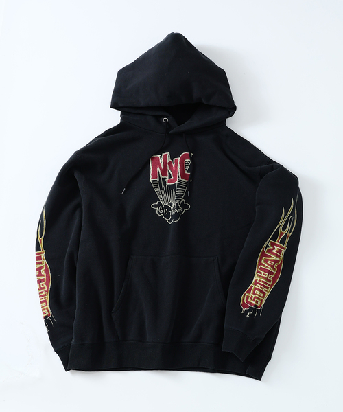 Mark Gonzales（マーク・ゴンザレス）の「MARK GONZALES / マークゴンザレス フードパーカー（パーカー・メンズ・ネイビー/ブラック/チャコールグレー/ホワイト・MEDIUM/LARGE）」の3枚目の写真