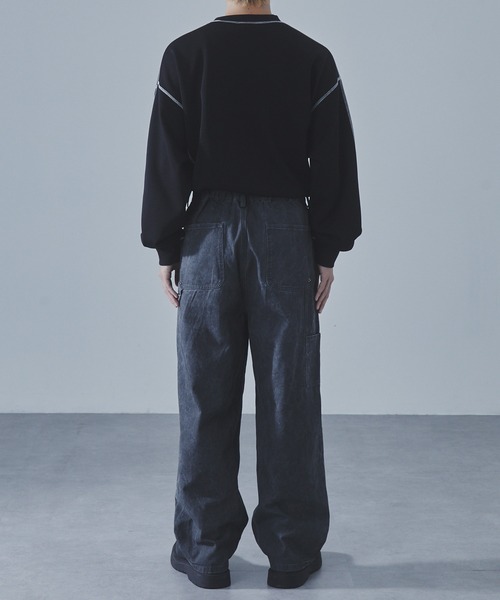 SLICK(スリック)の「【SLICK/スリック】Pigment Dye Double Knee Painter Pants/ピグメントダイダブルニーペインターパンツ/ セットアップ(その他パンツ・メンズ・ブラウン/ブラック・1/2/3)」の8枚目の写真