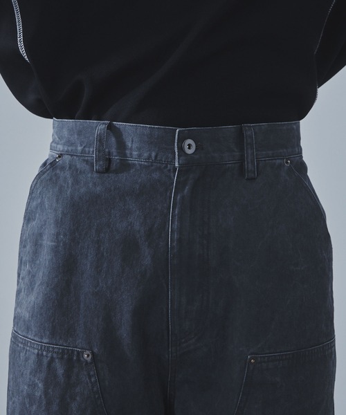 SLICK(スリック)の「【SLICK/スリック】Pigment Dye Double Knee Painter Pants/ピグメントダイダブルニーペインターパンツ/ セットアップ(その他パンツ・メンズ・ブラウン/ブラック・1/2/3)」の9枚目の写真