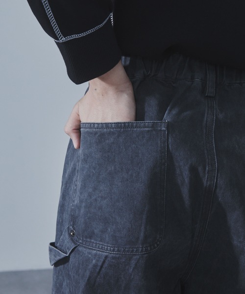 SLICK(スリック)の「【SLICK/スリック】Pigment Dye Double Knee Painter Pants/ピグメントダイダブルニーペインターパンツ/ セットアップ(その他パンツ・メンズ・ブラウン/ブラック・1/2/3)」の12枚目の写真