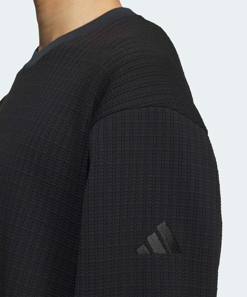 adidas(アディダス)の「プレミアム カジュアル レギュラーフィット ローゲージニット スウェット / トレーナー / アディダス adidas(スウェット・メンズ・ブラック・X-SMALL/X-LARGE/SMALL/MEDIUM/LARGE/3XL/XX-LARGE)」の3枚目の写真