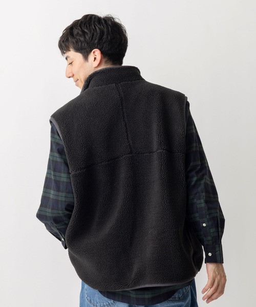 L.L.Bean(エルエルビーン)の「【JAPAN EDITION】トップシャム・ボア・フリース・ベスト(ベスト・メンズ・ライトグレー/ブラック系・SMALL/MEDIUM/LARGE)」の5枚目の写真