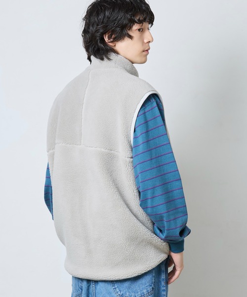 L.L.Bean(エルエルビーン)の「【JAPAN EDITION】トップシャム・ボア・フリース・ベスト(ベスト・メンズ・ライトグレー/ブラック系・SMALL/MEDIUM/LARGE)」の8枚目の写真